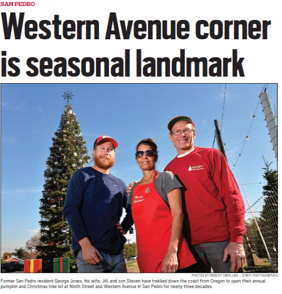 George’s Christmas Tree Lot featured in San Pedro Daily Breeze article